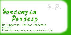 hortenzia porjesz business card